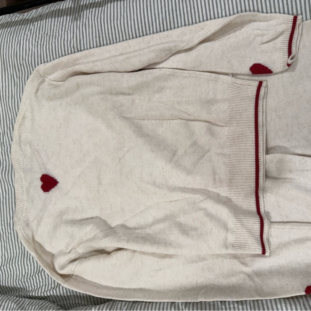 Splendid Cream and Red Track Pants